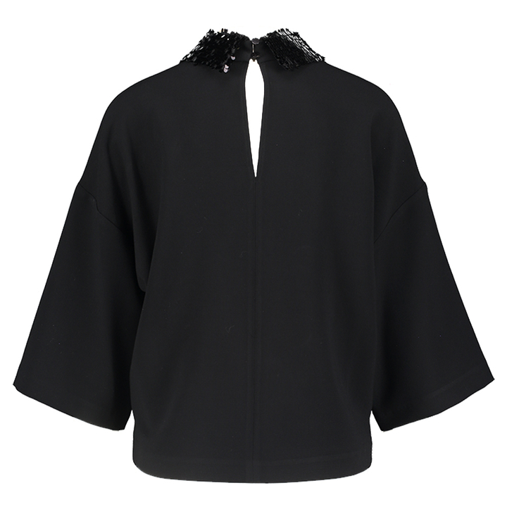 Zwarte bloes met pailetten aan de kraag Access 