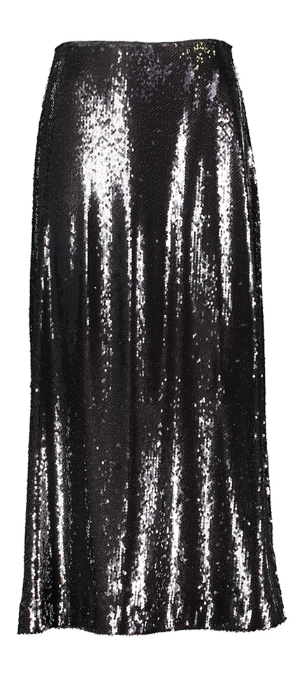 Bruine feestelijke lange rok met pailetten Access