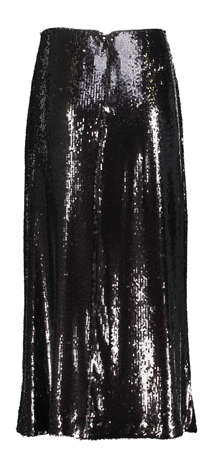 Bruine feestelijke lange rok met pailetten Access