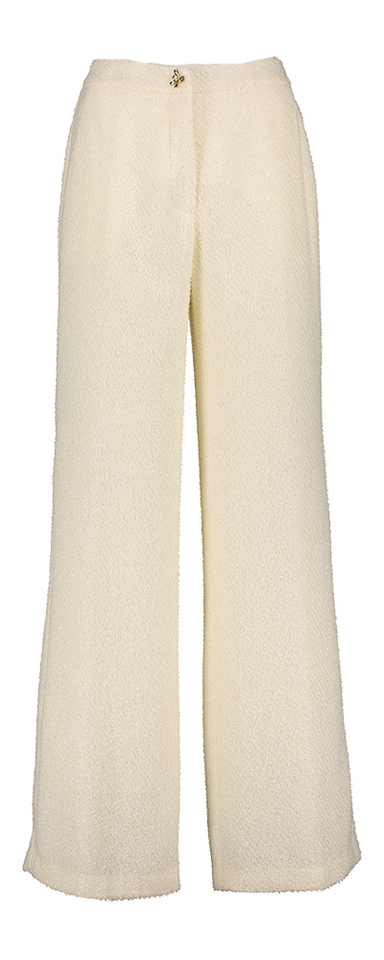 Ecrukleurige lange broek met metaaldraad Access