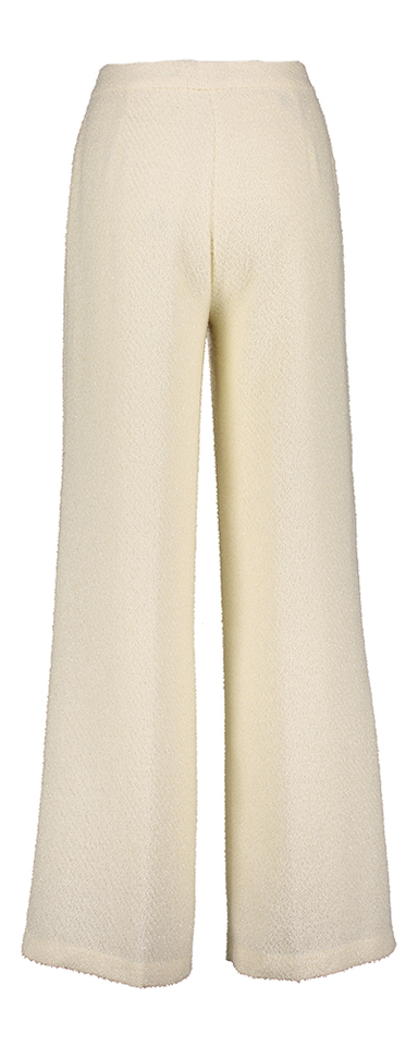 Ecrukleurige lange broek met metaaldraad Access
