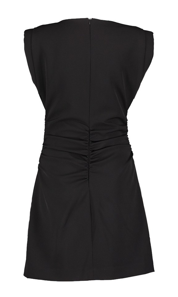 Zwarte korte jurk met strop aan de zijkant Access 