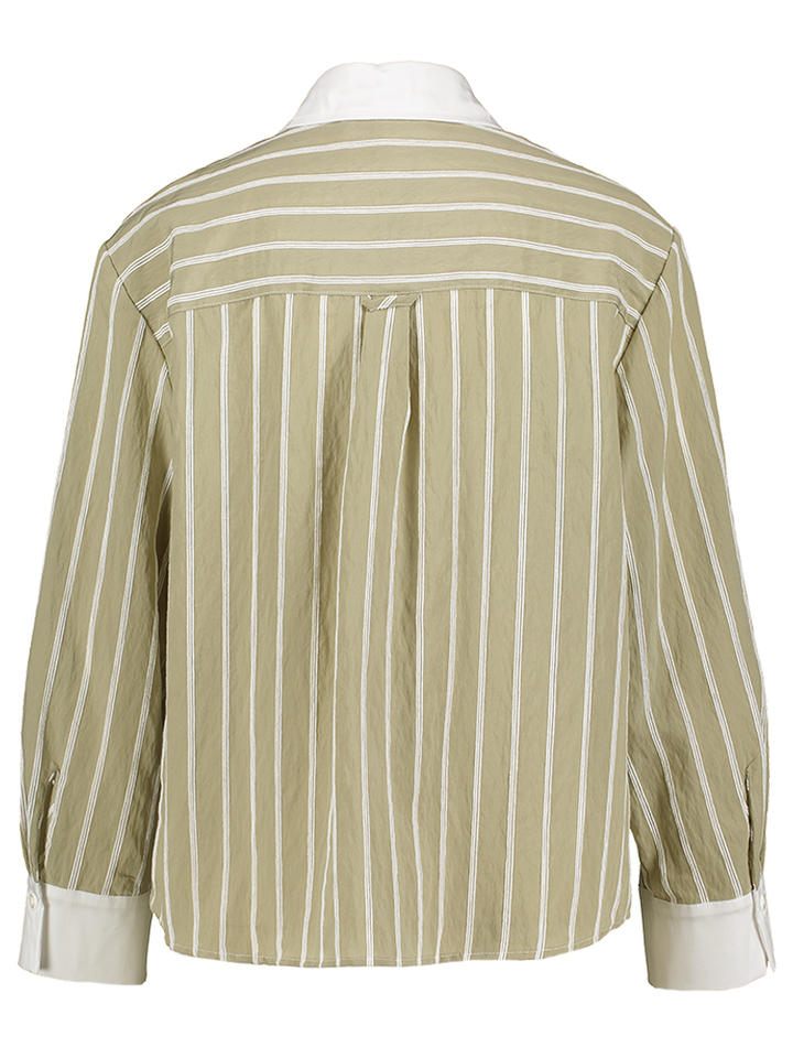 Groen gestreepte blouse Marie Méro