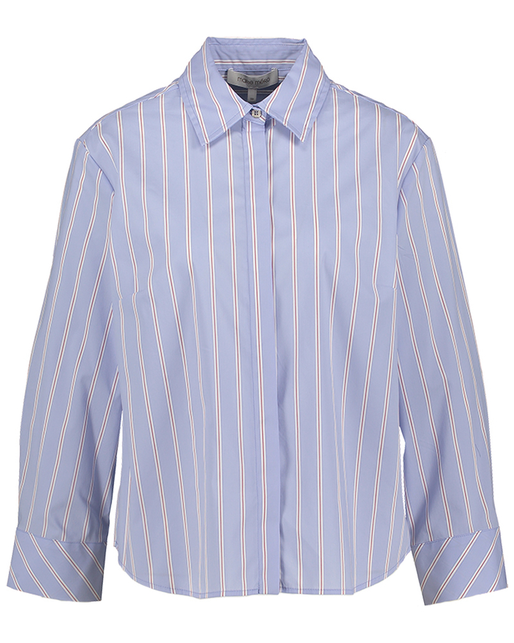 Lichtblauwe gestreepte katoenen blouse Marie Méro