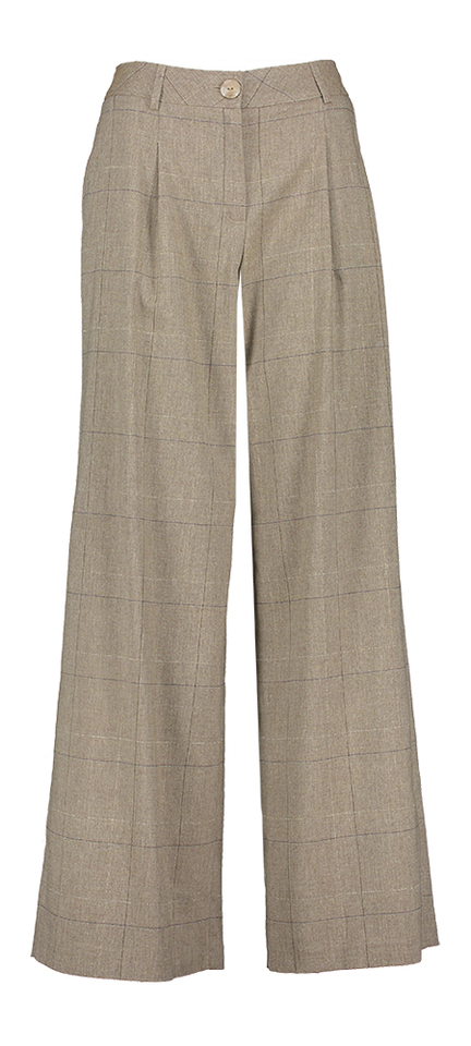 Geruite beige loose fit broek Marie Mero 