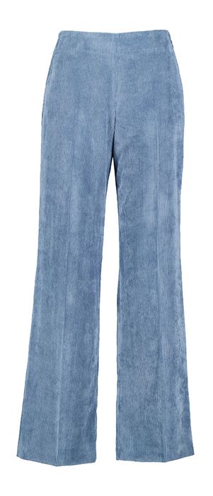 Blauwe wijde broek in corduroy Marie Mero