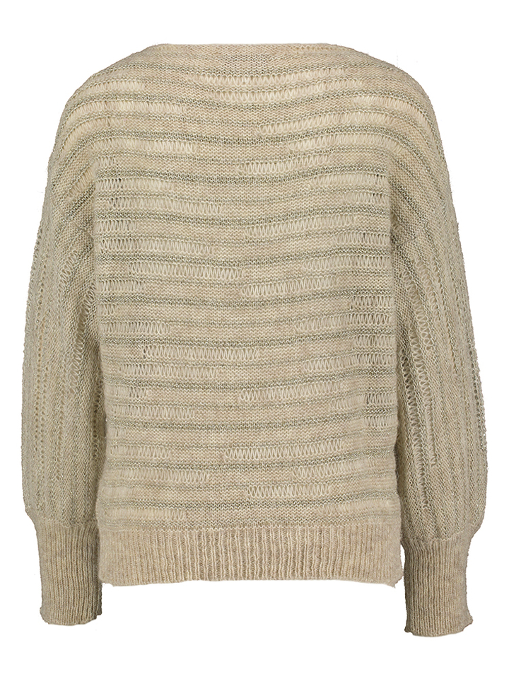 Beige pull met metaaldraad Marie Mero 