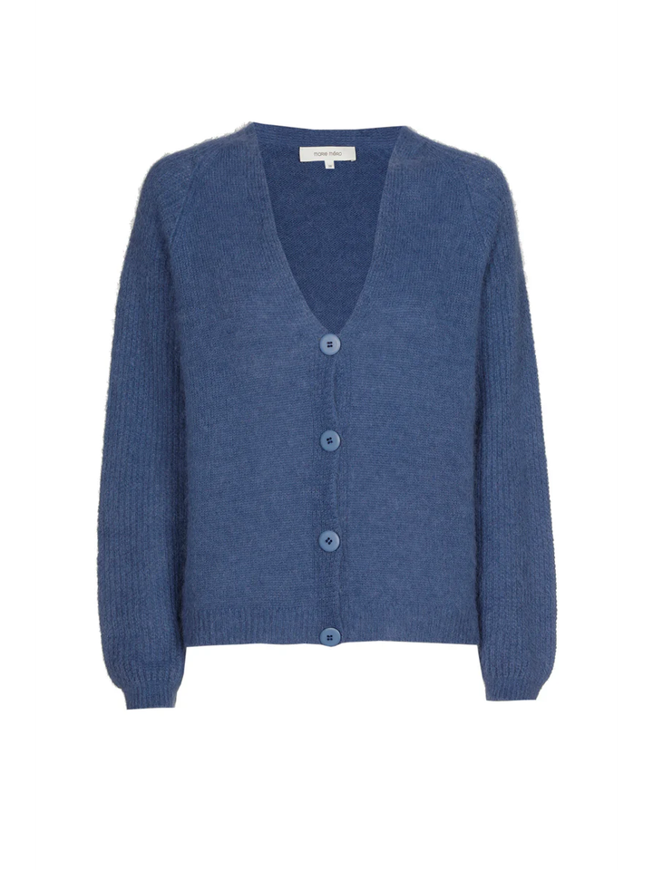 Blauwe cardigan met alpaca wol Marie Mero 
