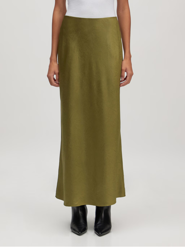 Groene lederlook rok Silva Edited