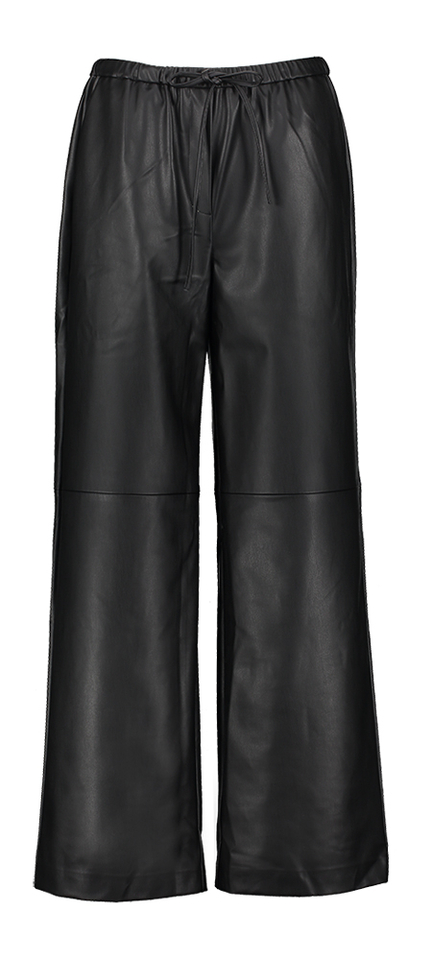 Zwarte wijde broek in leder look Jannah Edited 