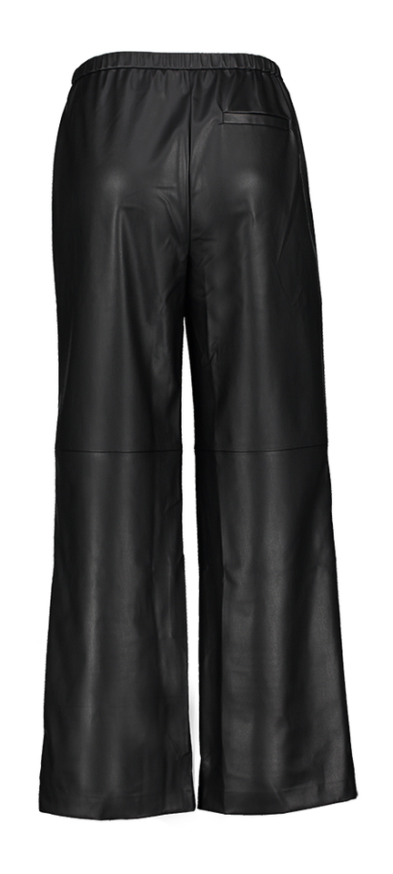 Zwarte wijde broek in leder look Jannah Edited 