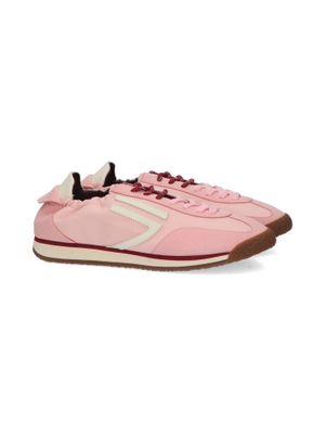 Oudroze lage sneakers met bordeaux veters Panther Puraai