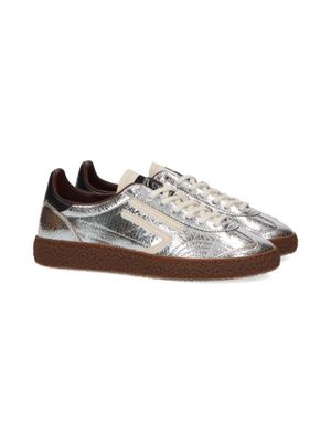 Zilverkleurige metallic lage sneaker Puraai
