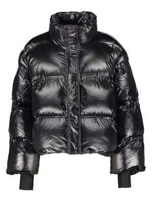 Zwarte glanzende paddeed jas Rhea Neo Noir