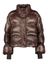 Donkerbruine glanzende padded jas Rhea Neo Noir