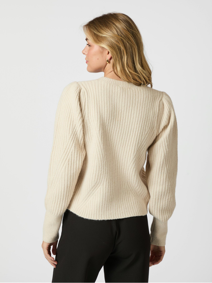 Beige cardigan met knopen Puli Neo Noir