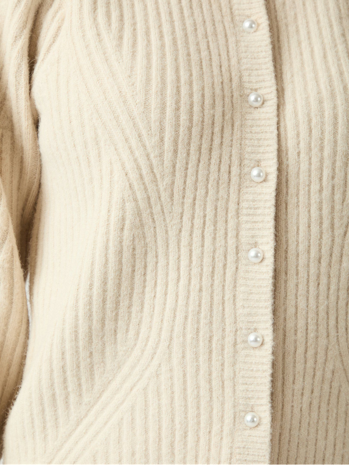 Beige cardigan met knopen Puli Neo Noir