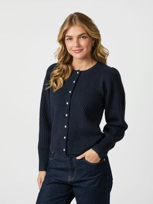 Blauwe gilet met knopen Puli Neo Noir