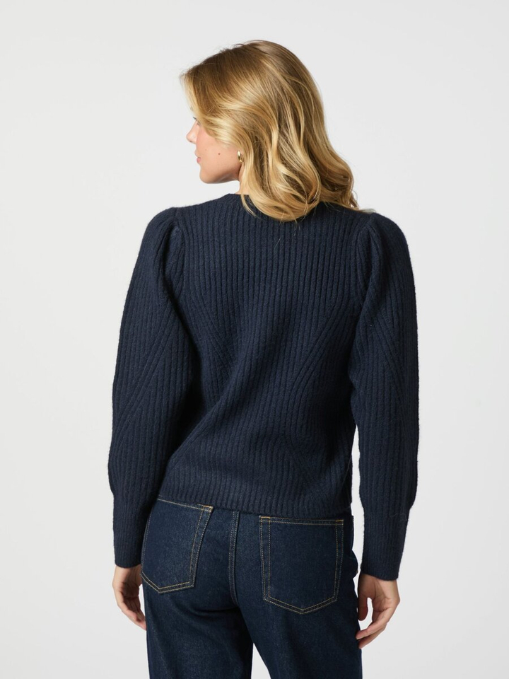 Blauwe gilet met knopen Puli Neo Noir