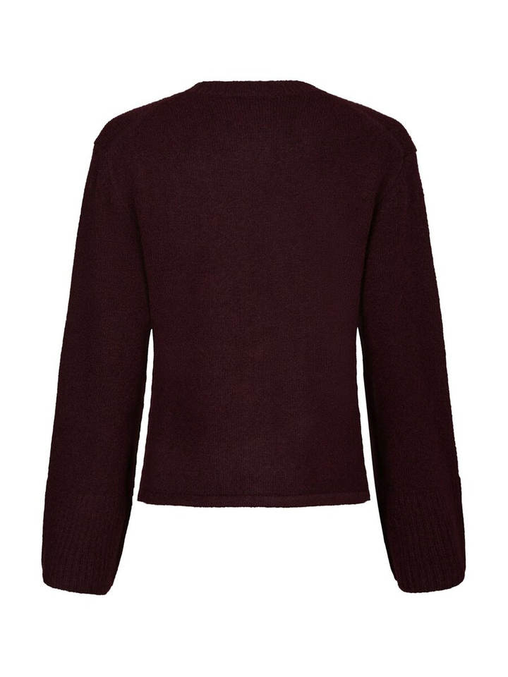 Bordeaux gilet met detailknopen Mixie Neo Noir