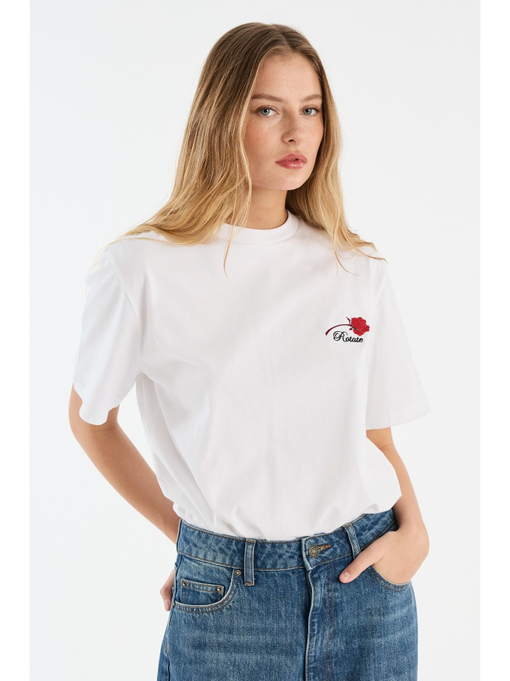 Witte katoenen oversized t-shirt Rotate