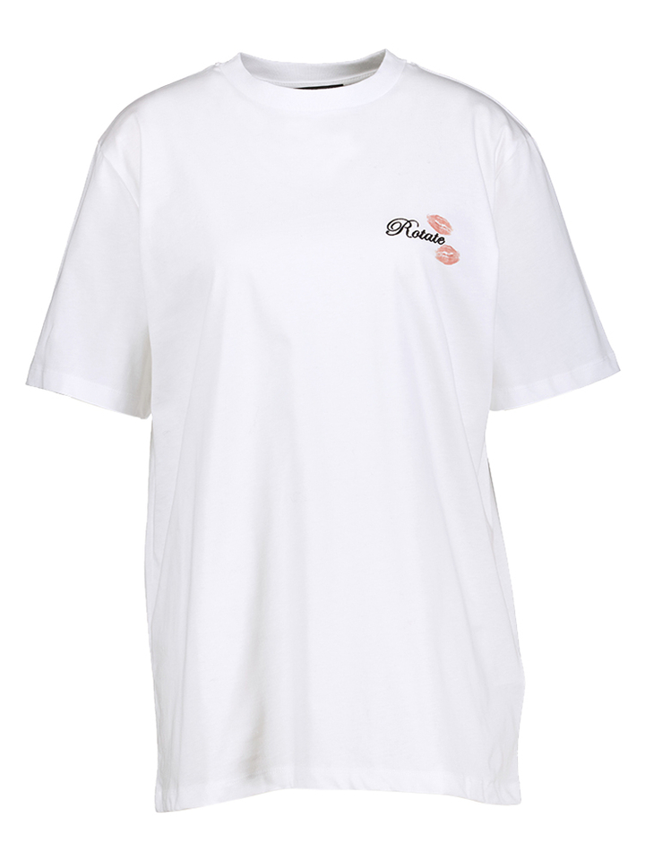 Witte oversized katoenen t-shirt Rotate