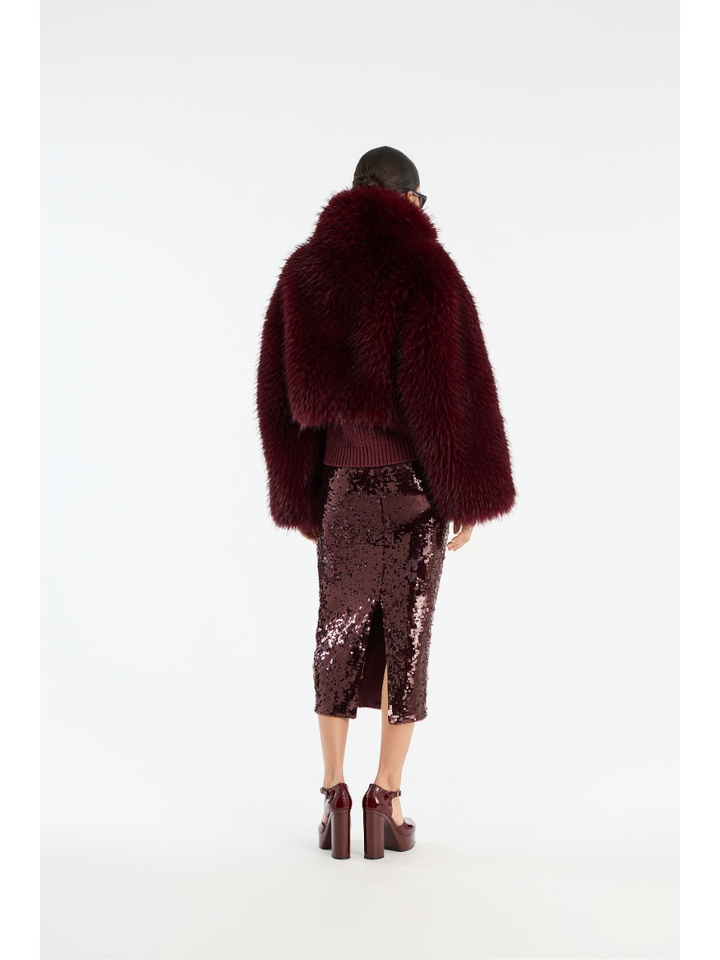 Bordeaux glitter rok Rotate