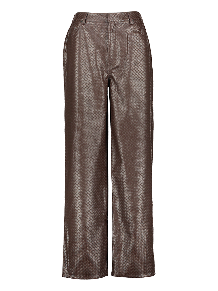 Bordeaux broek met elegante structuur Rotate