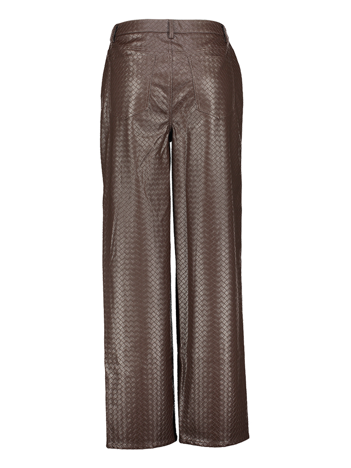 Bordeaux broek met elegante structuur Rotate