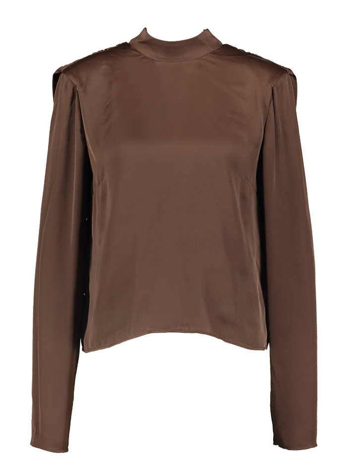 Bruine klassieke blouse Rotate