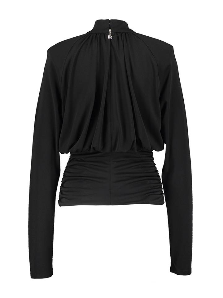 Getailleerde zwarte blouse Rotate