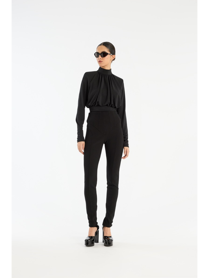 Getailleerde zwarte blouse Rotate