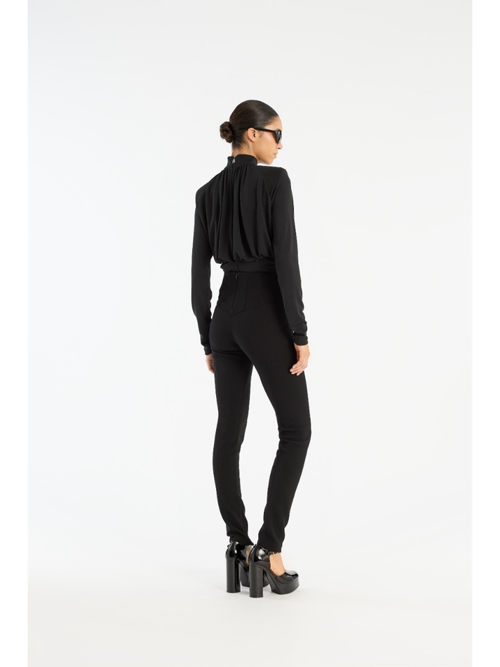 Getailleerde zwarte blouse Rotate