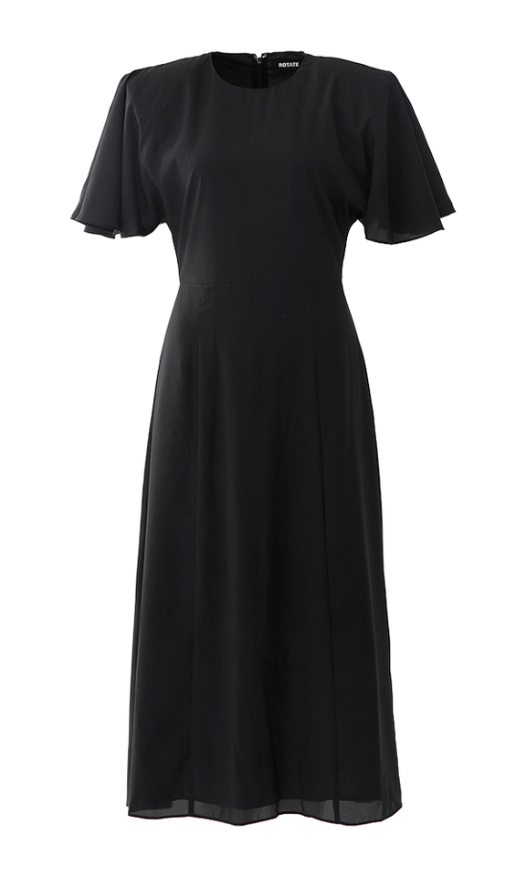 Zwart casual kleed Rotate