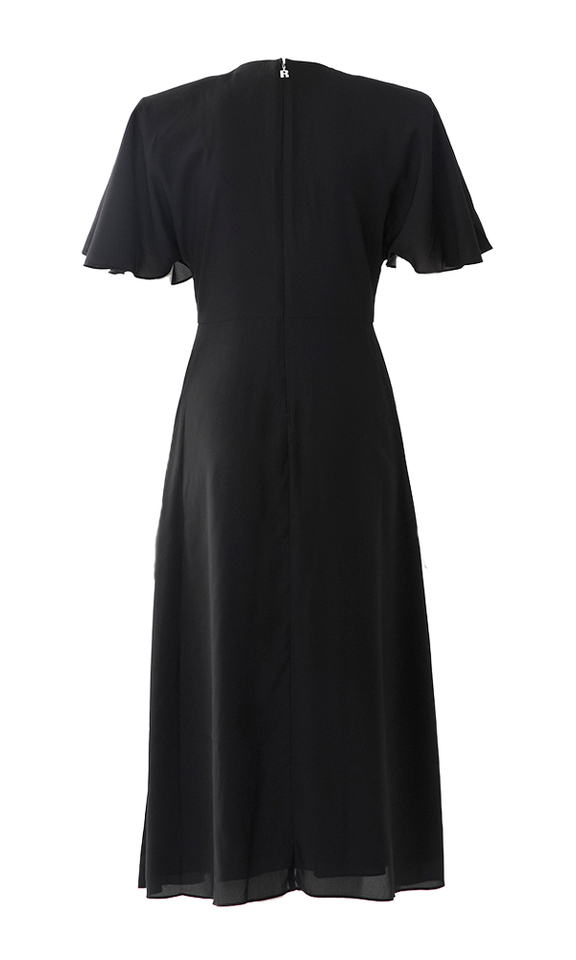 Zwart casual kleed Rotate