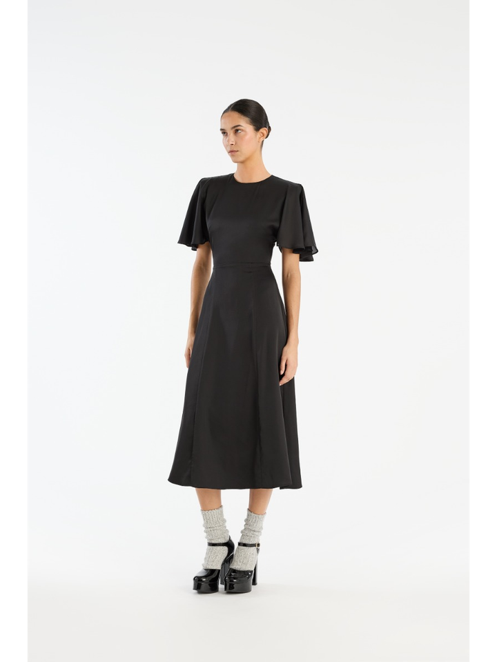 Zwart casual kleed Rotate