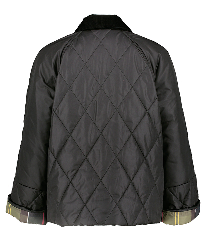 Zwarte padded jas met gouden details Martha Barbour