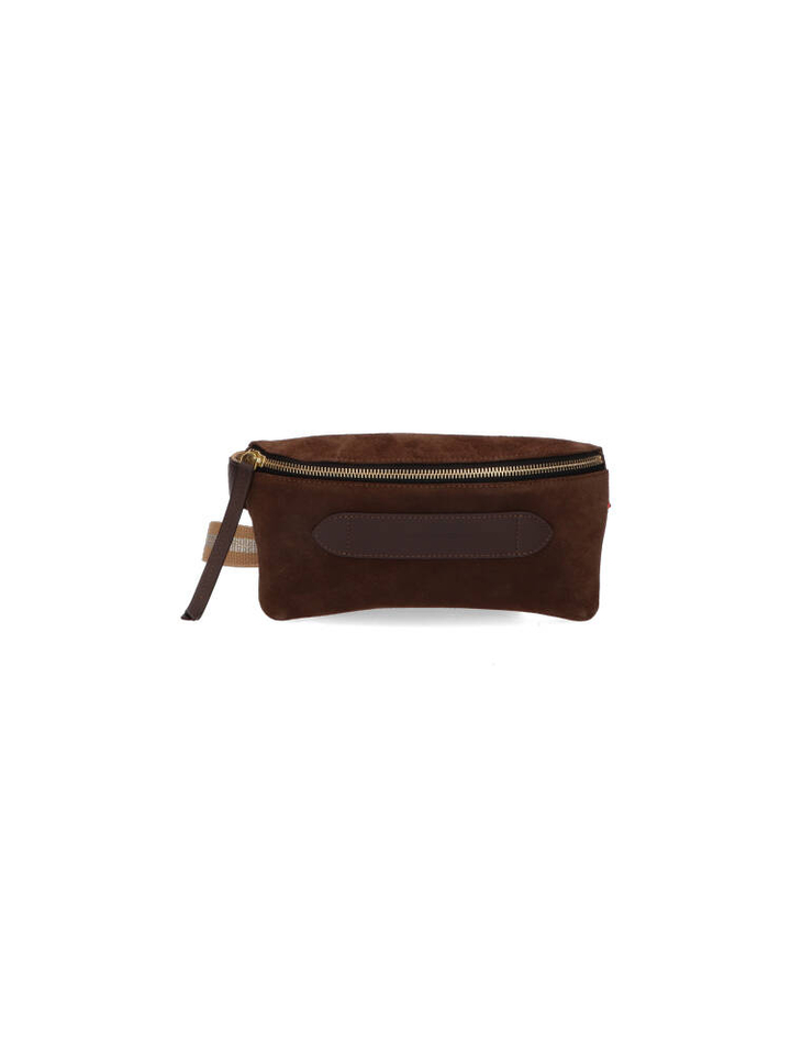 Bruine lederen suede crossbody Marie Martens