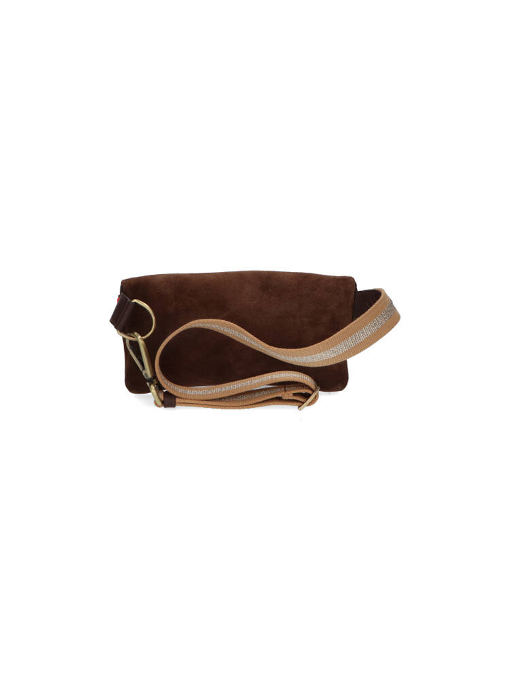 Bruine lederen suede crossbody Marie Martens