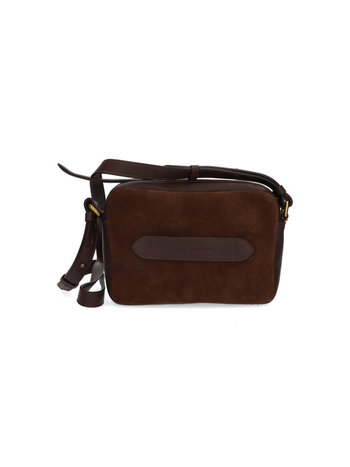 Bruine lederen tas in suede Marie Martens 