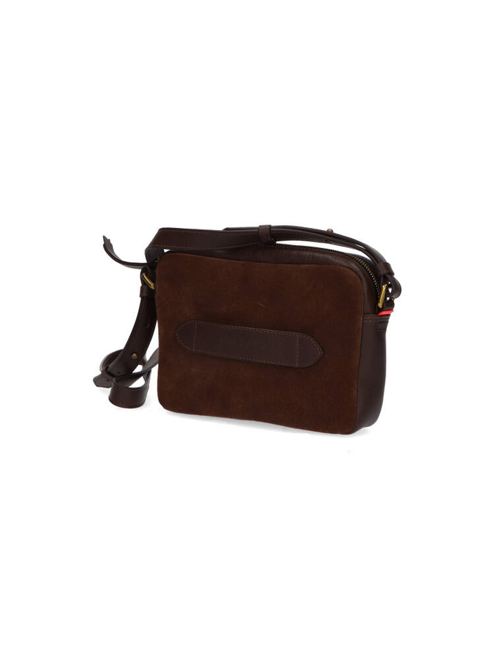 Bruine lederen tas in suede Marie Martens 