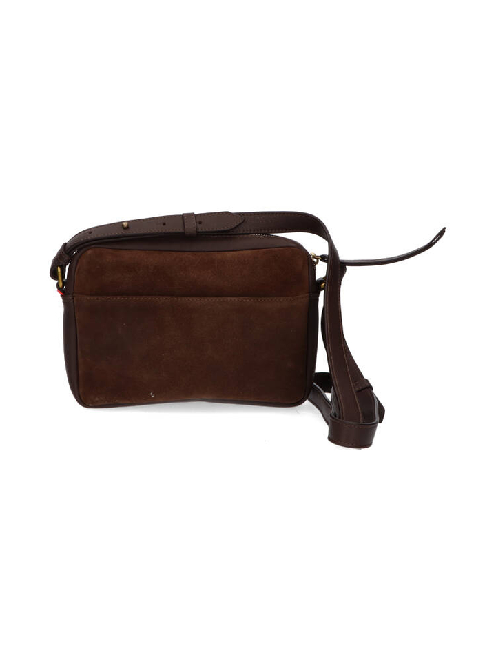 Bruine lederen tas in suede Marie Martens 