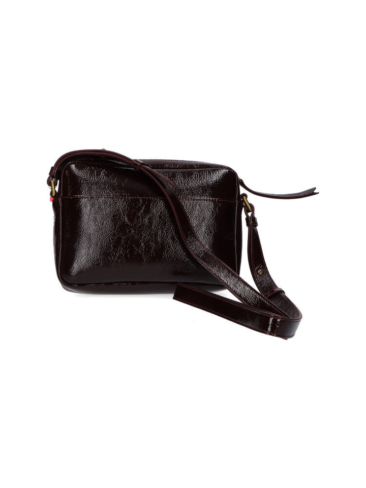 Bordeaux lederen schoudertas Marie Martens