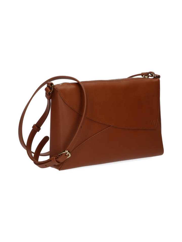 Cognac handtas Rebel Clutch Kaai 