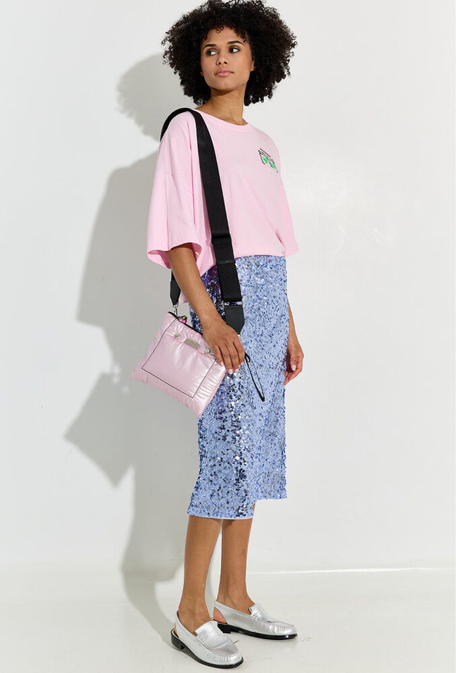 Blauwe rok in pailetten met elastiek Jaino Baum Und Pferdgarten 