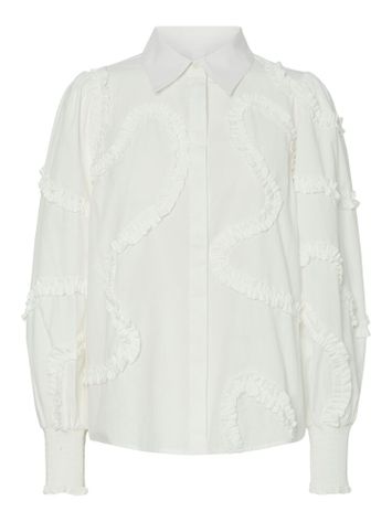 Witte katoenen bloes met detail Yastrima Y.A.S 