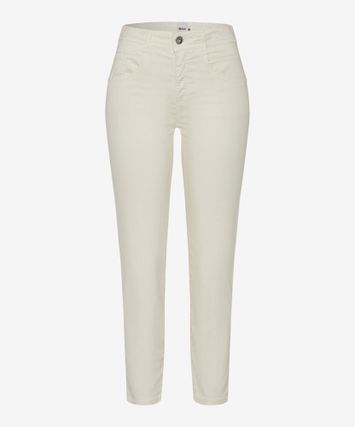 Licht gele slim fit broek Shakira Brax 