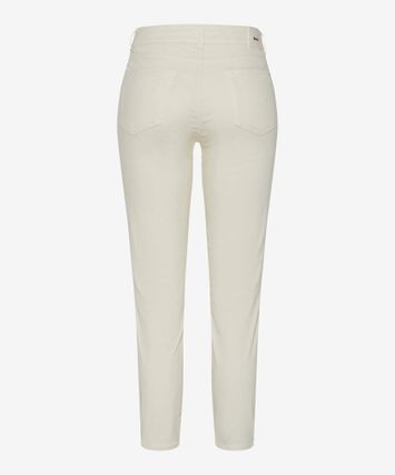 Licht gele slim fit broek Shakira Brax 