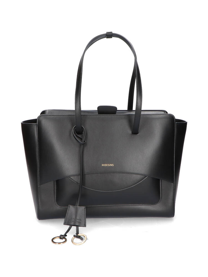 Zwarte handtas Flap L Hidesins