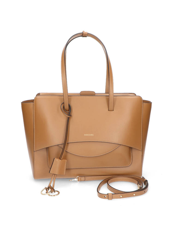 Caramel shopper Flap L Hidesins